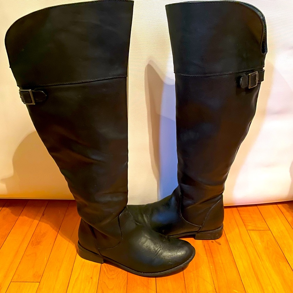 Breckelle’s Leatherette Knee High Riding Boots